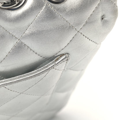 Chanel Metallic Lambskin Quilted Jumbo Single Flap Silver 17 of 17