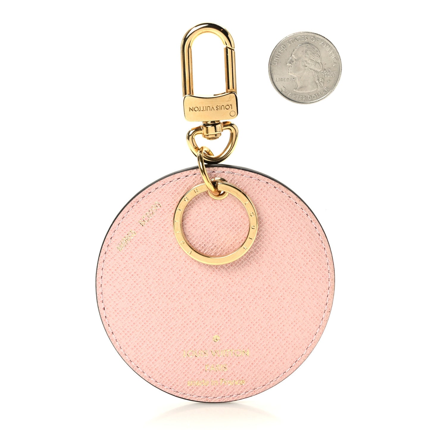 LOUIS VUITTON Monogram 2020 Christmas Animation Big Wheel Bag Charm Key Ring Rose Ballerine