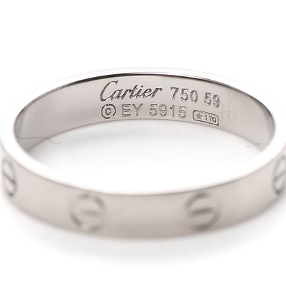 Cartier 18K White Gold 3.5mm LOVE Wedding Band Ring 59 8.75 4 of 4