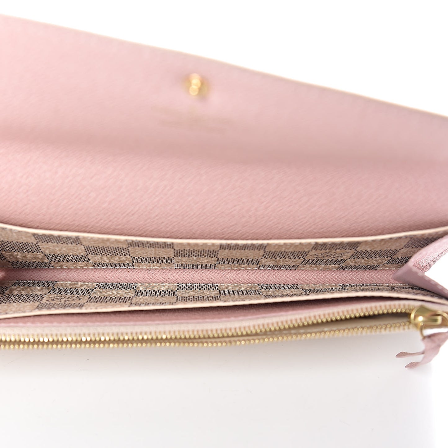 Damier Azur Emilie Wallet Rose Ballerine
