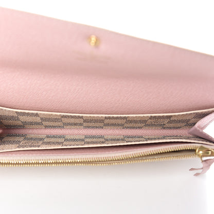 Louis Vuitton Damier Azur Emilie Wallet Rose Ballerine 5 of 9