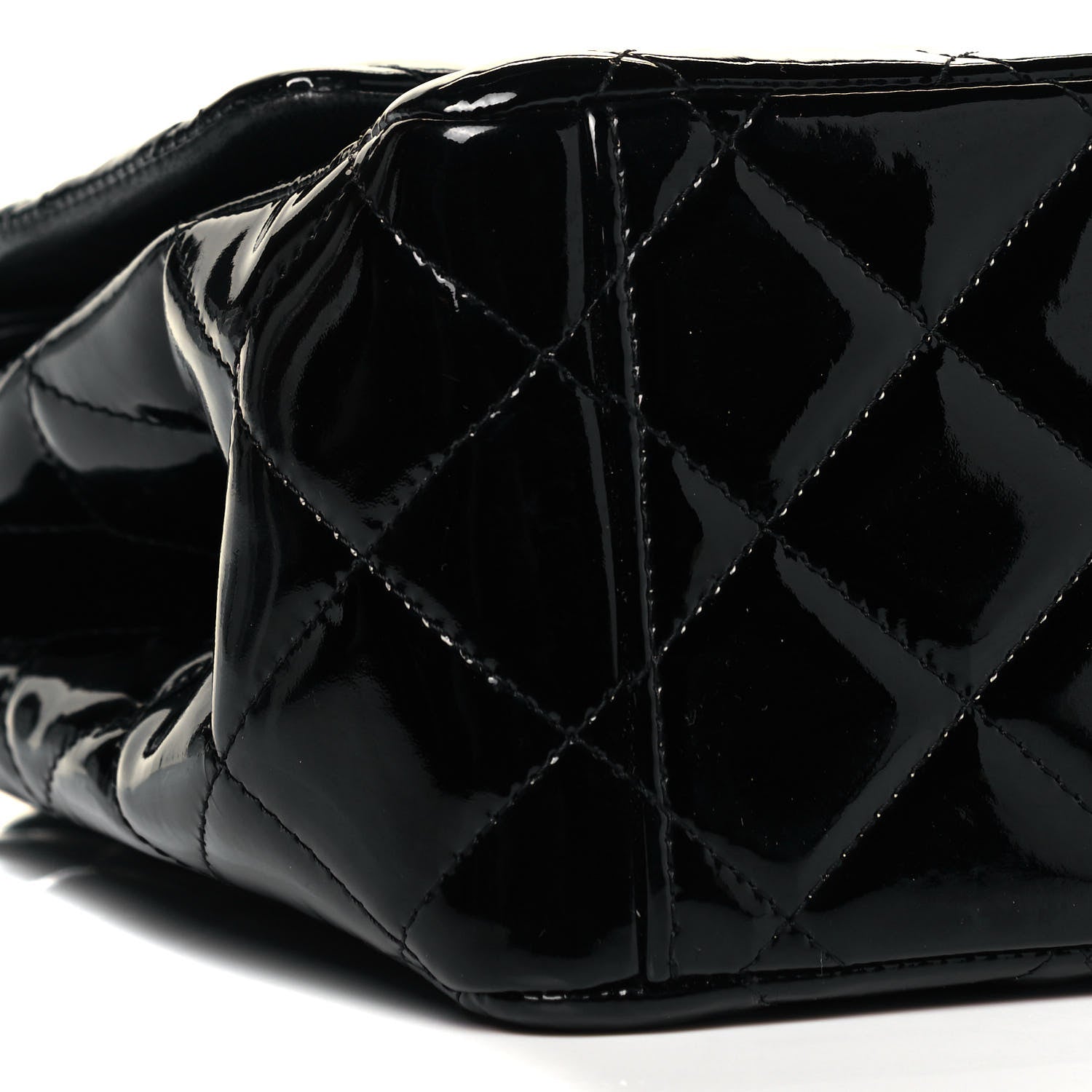Chanel Patent Quilted Maxi Double Flap Black 8 of 9