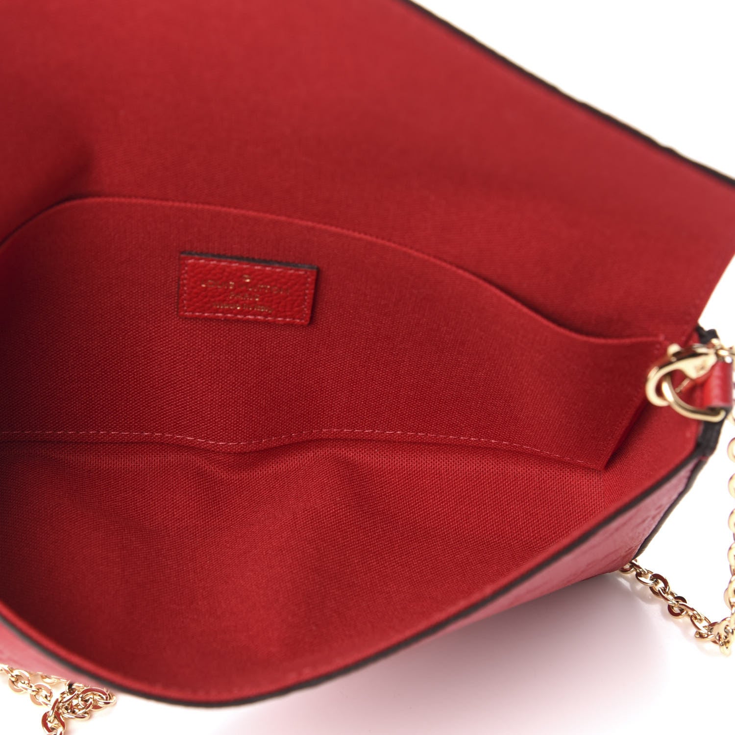 Louis Vuitton Empreinte Pochette Felicie Chain Wallet Scarlet 5 of 12