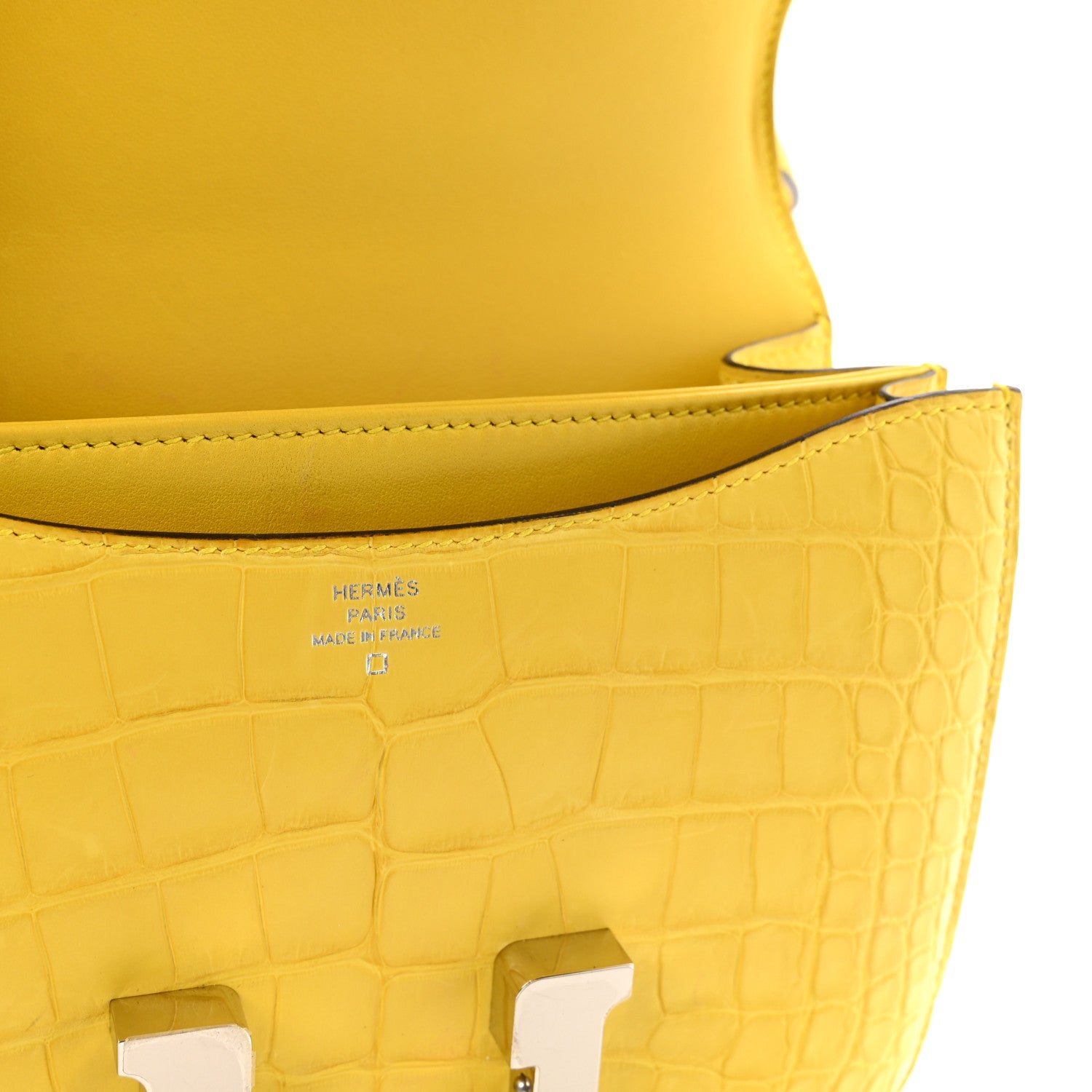 Hermes Matte Alligator Constance 18 Mimosa 6 of 11