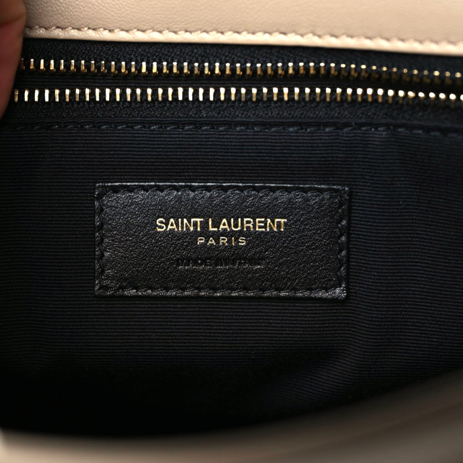 Saint Laurent Lambskin Matelasse Monogram Medium Niki Chain Satchel Dark Beige 9 of 10