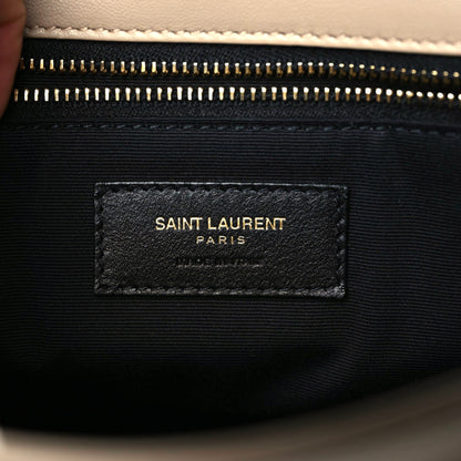 Saint Laurent Lambskin Matelasse Monogram Medium Niki Chain Satchel Dark Beige 9 of 10
