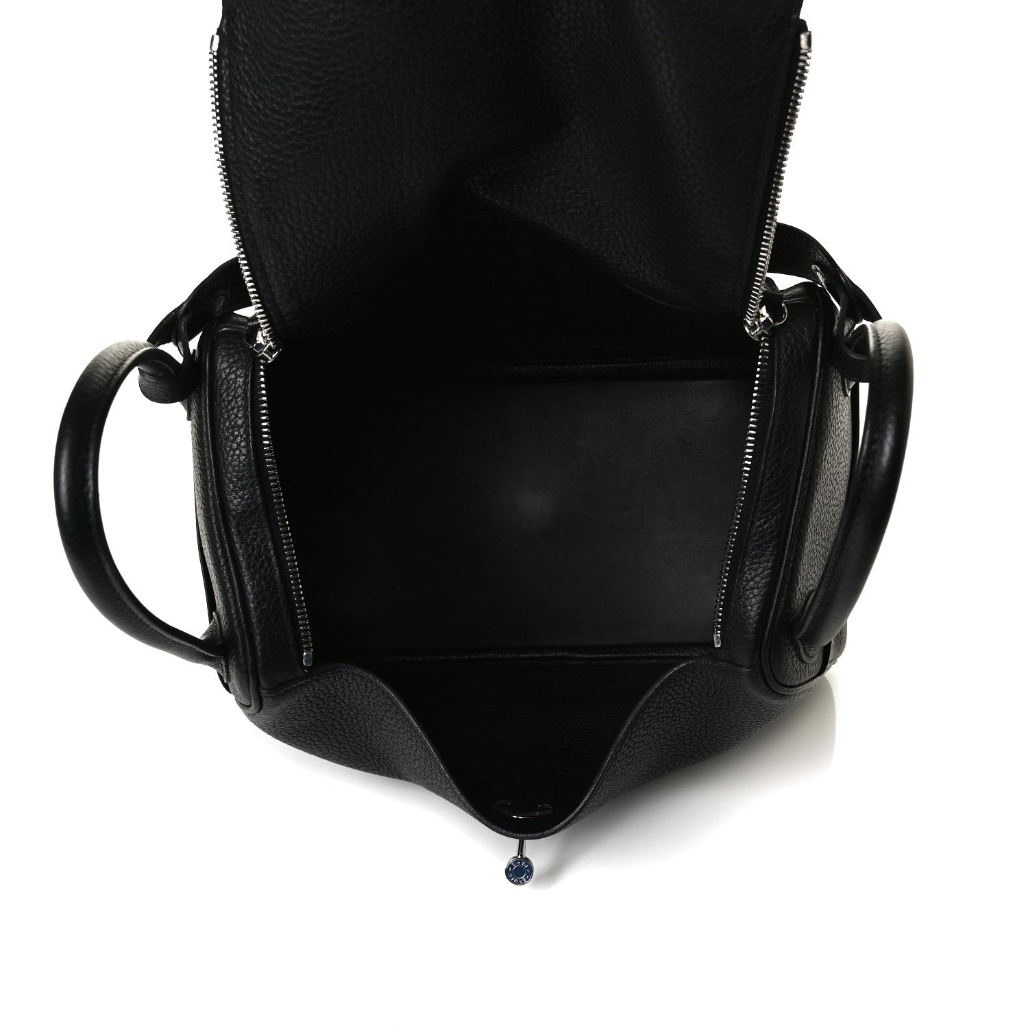 Hermes Taurillon Clemence Lindy 30 Black 5 of 15