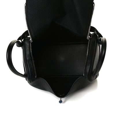 Hermes Taurillon Clemence Lindy 30 Black 5 of 15