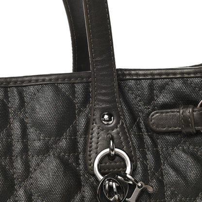 Christian Dior Coated Canvas Cannage Medium Panarea Tote Grey 15 of 17