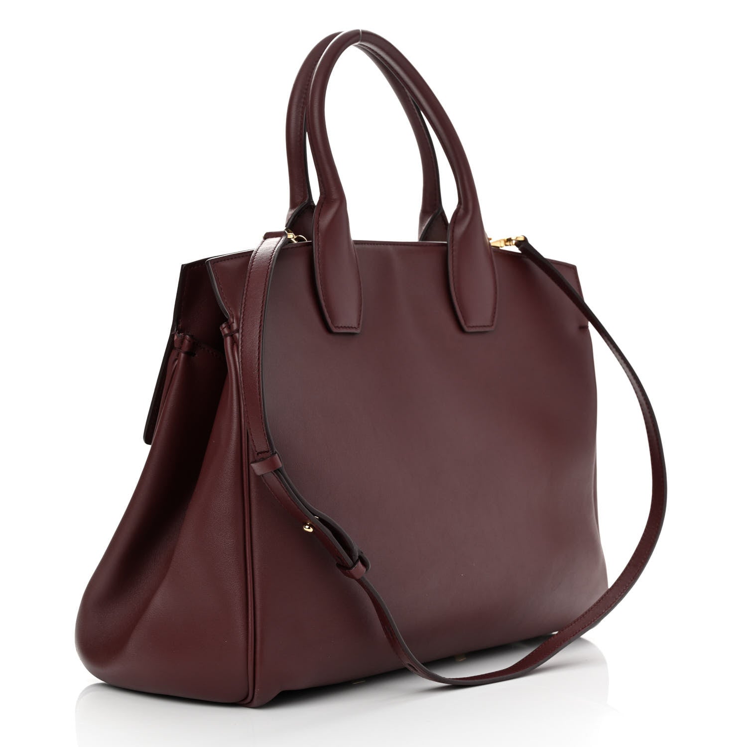 Salvatore Ferragamo Calfskin Large Studio Bag Wine 3 of 11