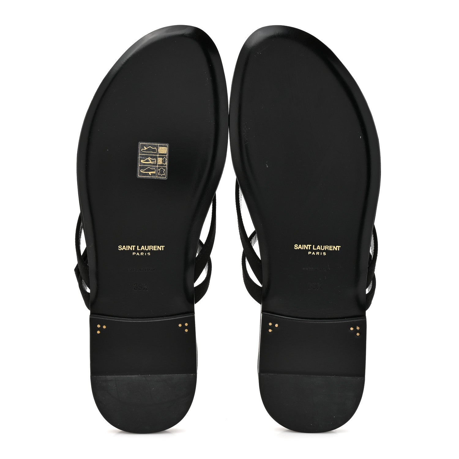 Saint Laurent Crepe Satin Laszlo Sandals 39.5 Black 6 of 9