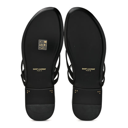 Saint Laurent Crepe Satin Laszlo Sandals 39.5 Black 6 of 9