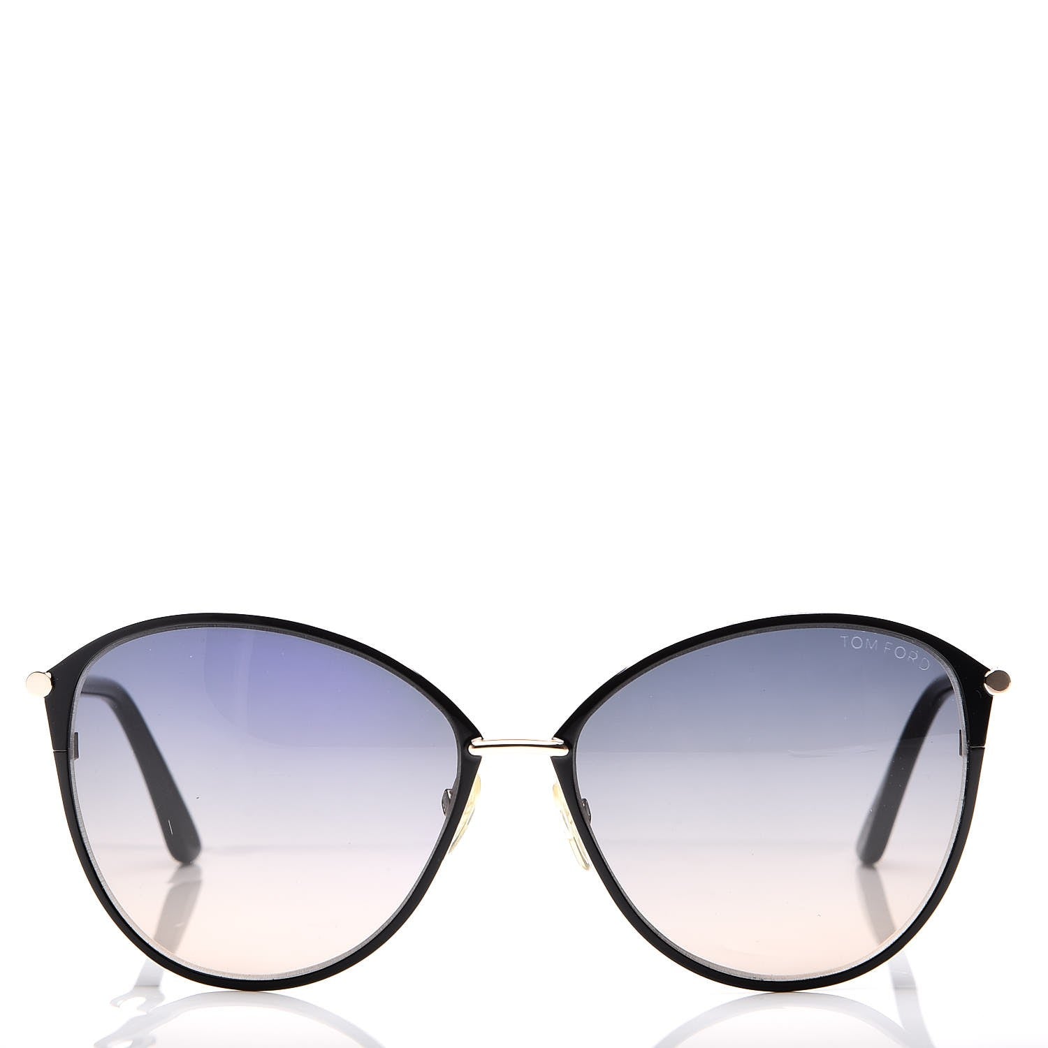 Tom Ford Penelope Vintage Round Sunglasses TF320 Black 2 of 7