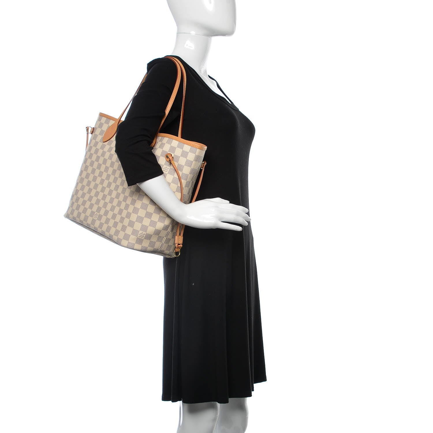 Louis Vuitton Damier Azur Neo Neverfull MM Rose Ballerine 2 of 11