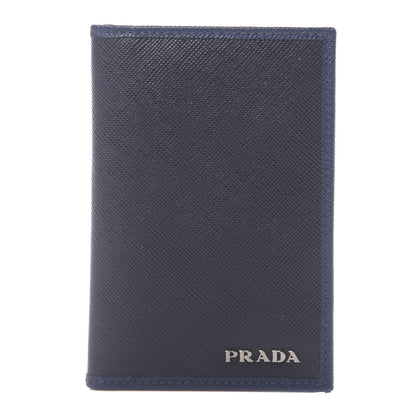 Prada Saffiano Bi-Fold Card Holder Baltico Bleuette 1 of 9