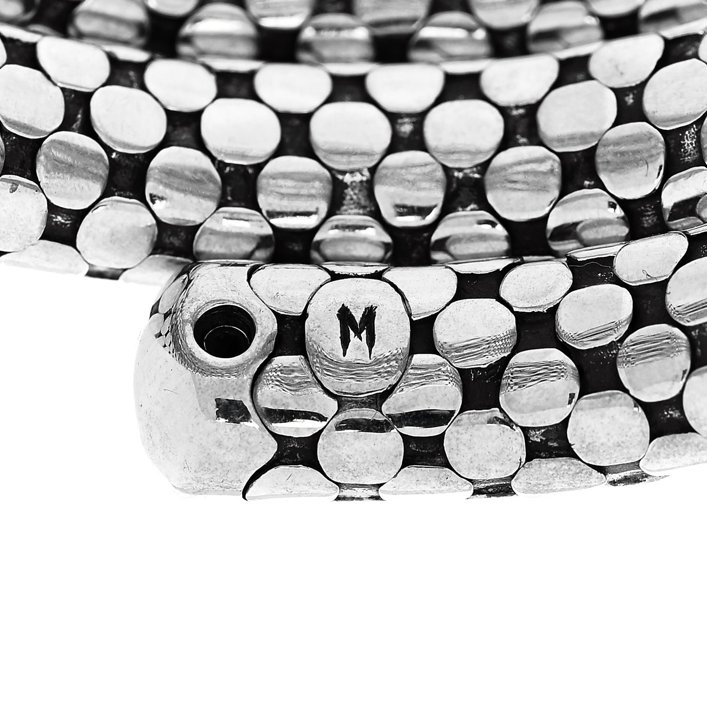 Sterling Silver Dot Triple Coil Bracelet