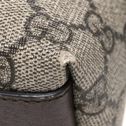 Gucci GG Supreme Monogram Textured Dollar Calfskin Web Small Ophidia Dome Shoulder Bag Beige Ebony New Acero 10 of 10