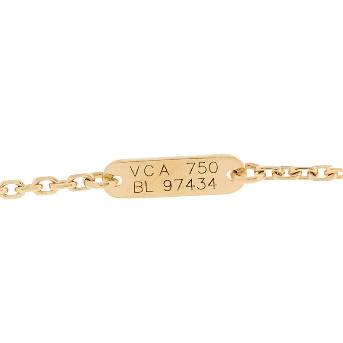 Van Cleef & Arpels 18K Yellow Gold Diamond Black Onyx Vintage Alhambra Pendant Necklace 5 of 5