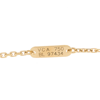 Van Cleef & Arpels 18K Yellow Gold Diamond Black Onyx Vintage Alhambra Pendant Necklace 5 of 5