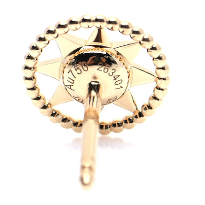 Christian Dior 18K Yellow Gold Diamond XS Rose Des Vents Earrings 5 of 7