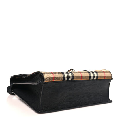 Burberry Derby Calfskin Vintage Check Small Macken Crossbody Bag Black 4 of 10