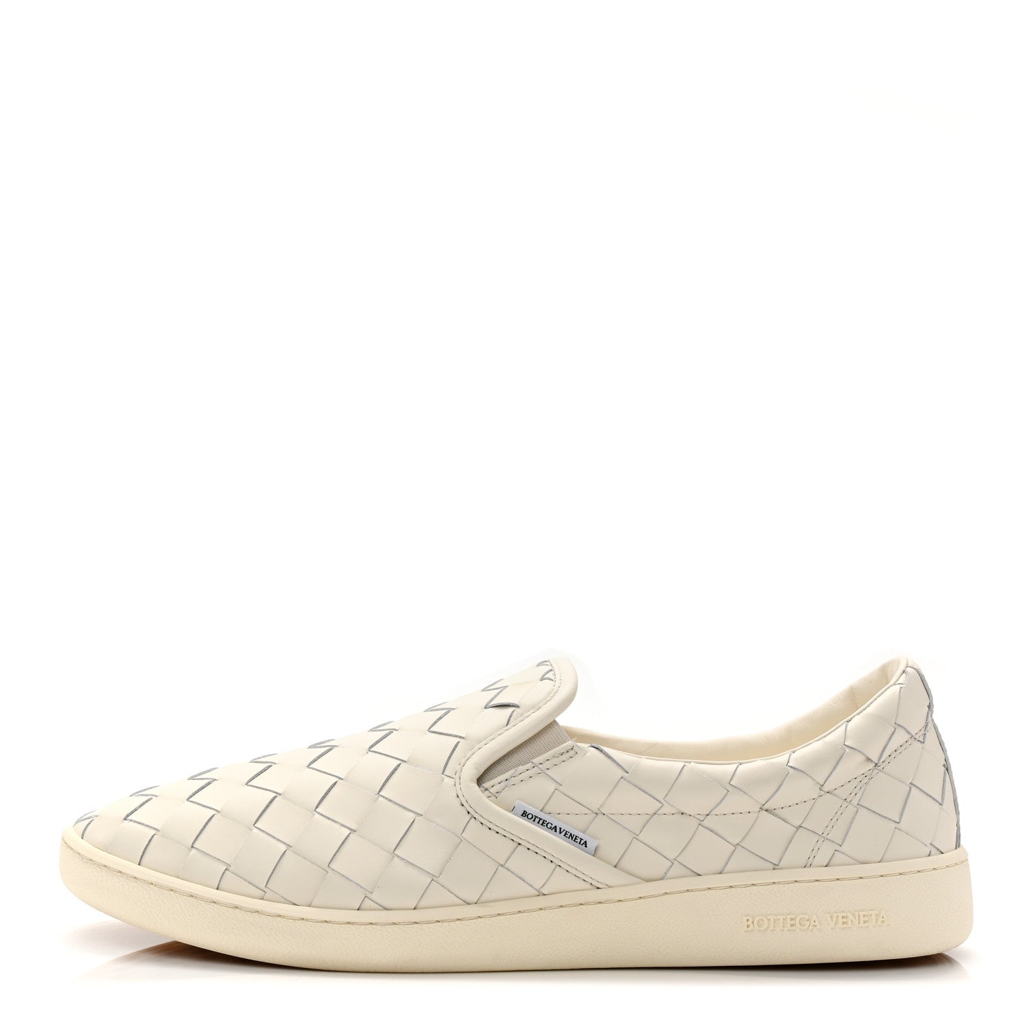 Bottega Veneta Nappa Intrecciato Mens Sawyer Slip On Sneakers 46 White 1 of 10