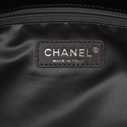 Chanel Lambskin Tweed Double Stitch Maxi Flap Black 6 of 8