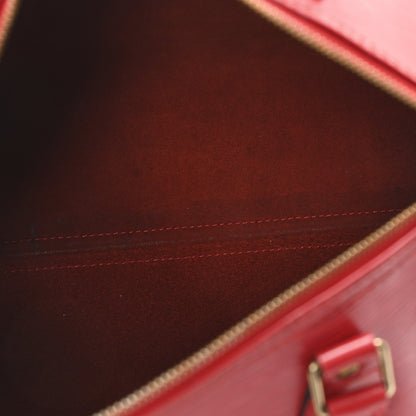 Louis Vuitton Epi Speedy 30 Castillan Red 5 of 10