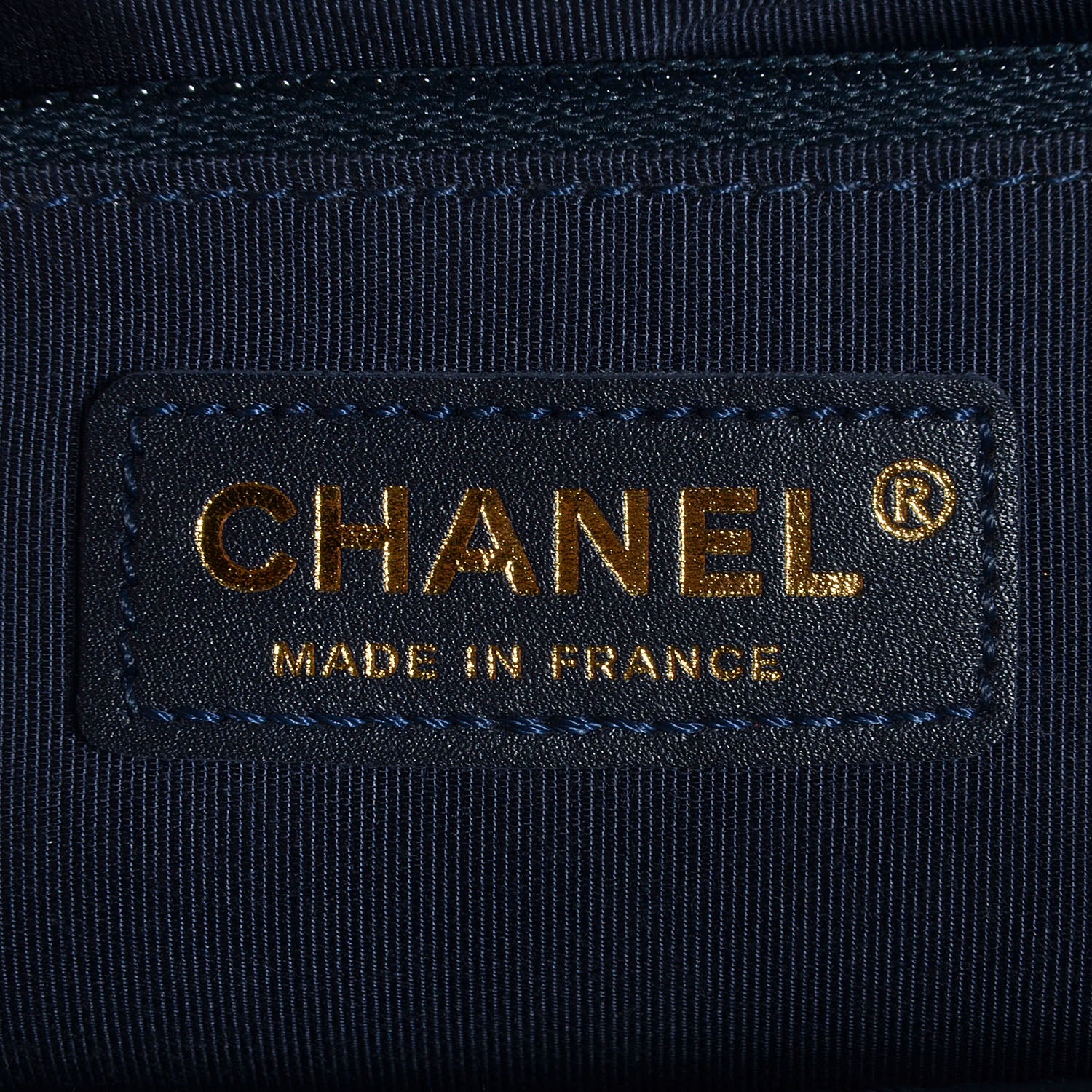 Chanel Caviar Quilted Medium Boy Flap Dark Navy Blue 8 of 9