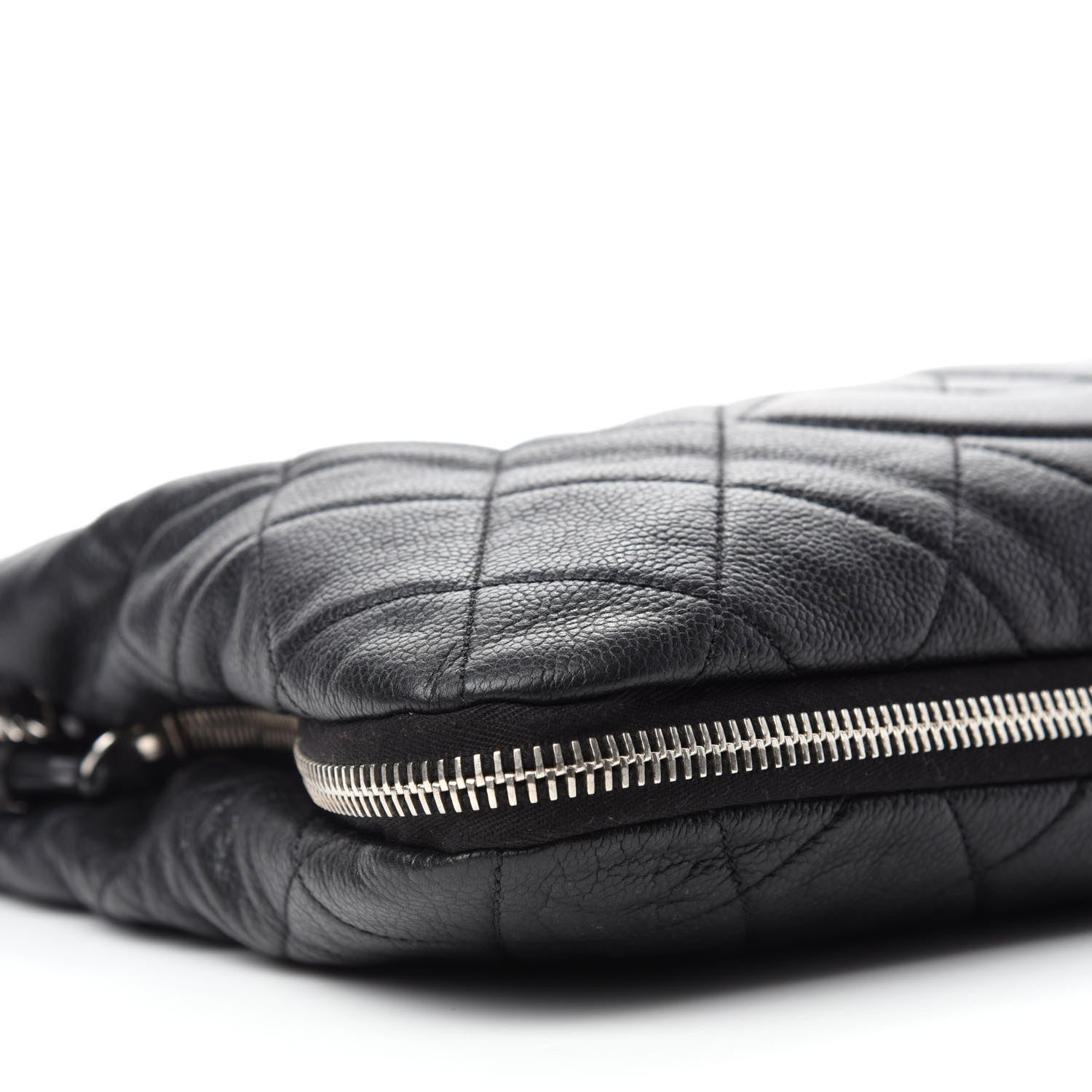 Chanel Caviar Quilted Expandable Zip Shoulder Bag Black 6 of 13