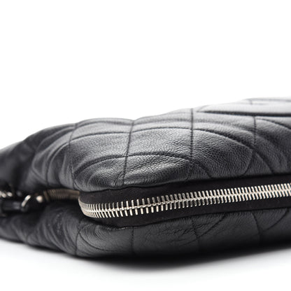 Chanel Caviar Quilted Expandable Zip Shoulder Bag Black 6 of 13