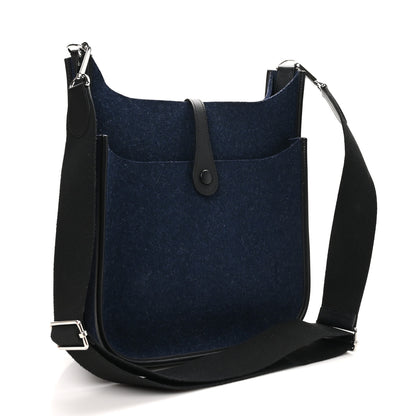 Hermes Swift Sangle Wooly Evelyne PM Bleu Nuit Black 3 of 11