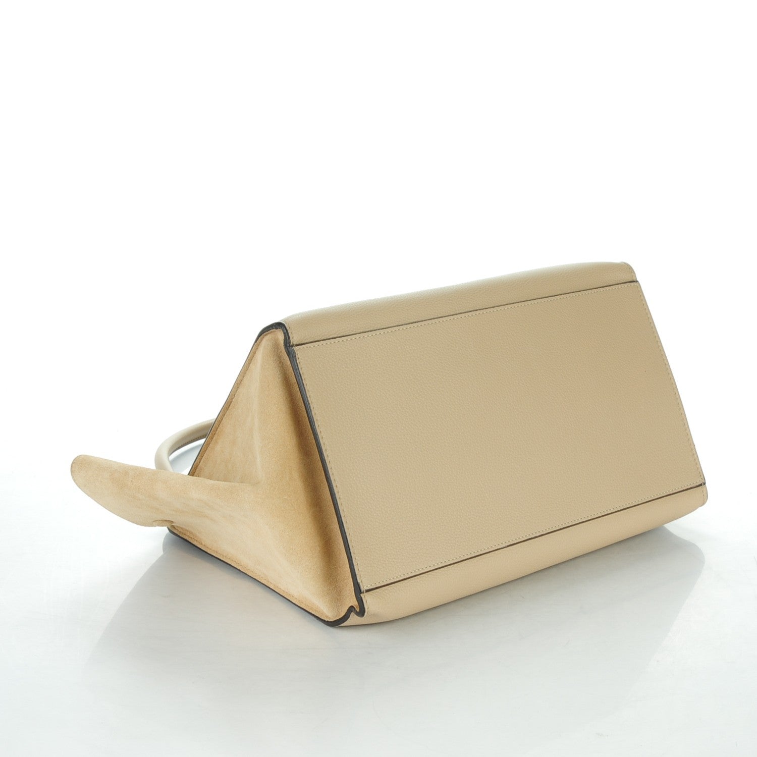 Celine Drummed Calfskin Suede Large Trapeze Dune 4 of 8