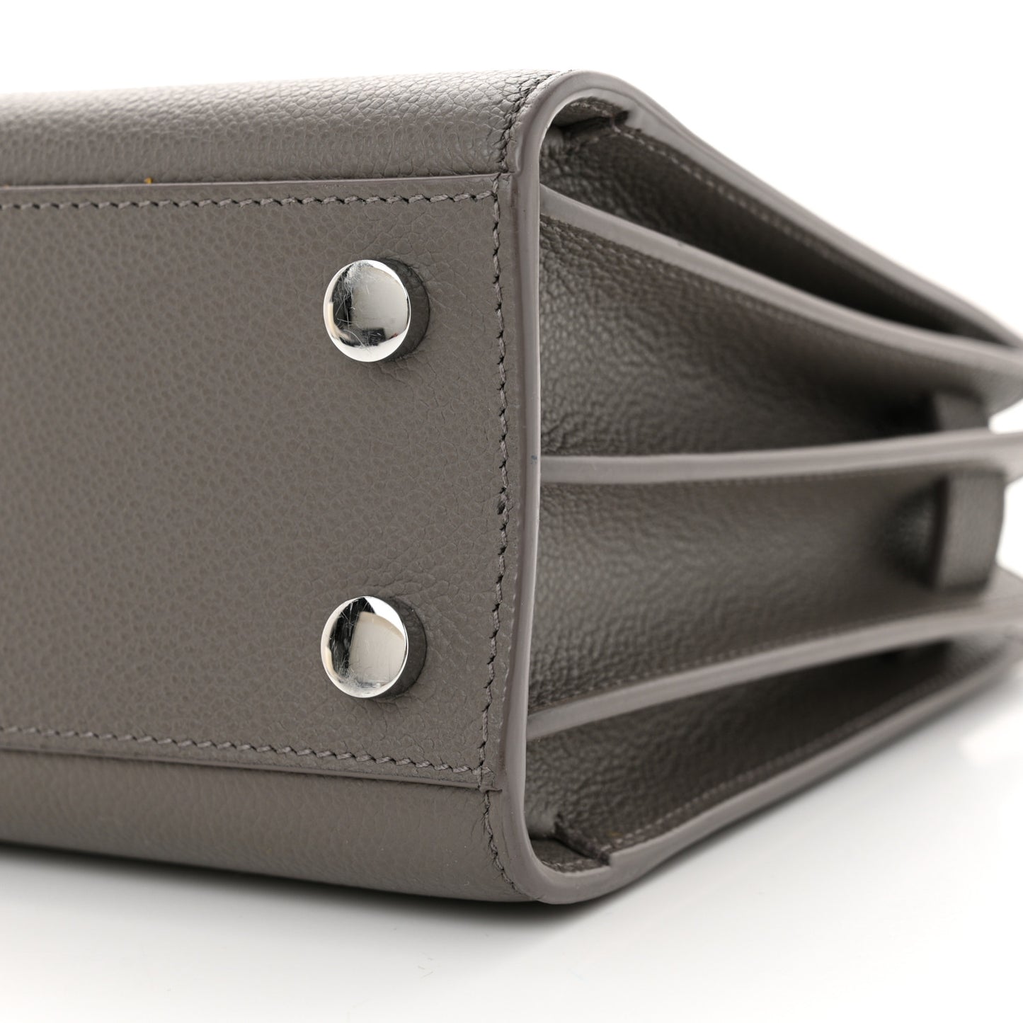 Grained Calfskin Nano Sac De Jour Fog
