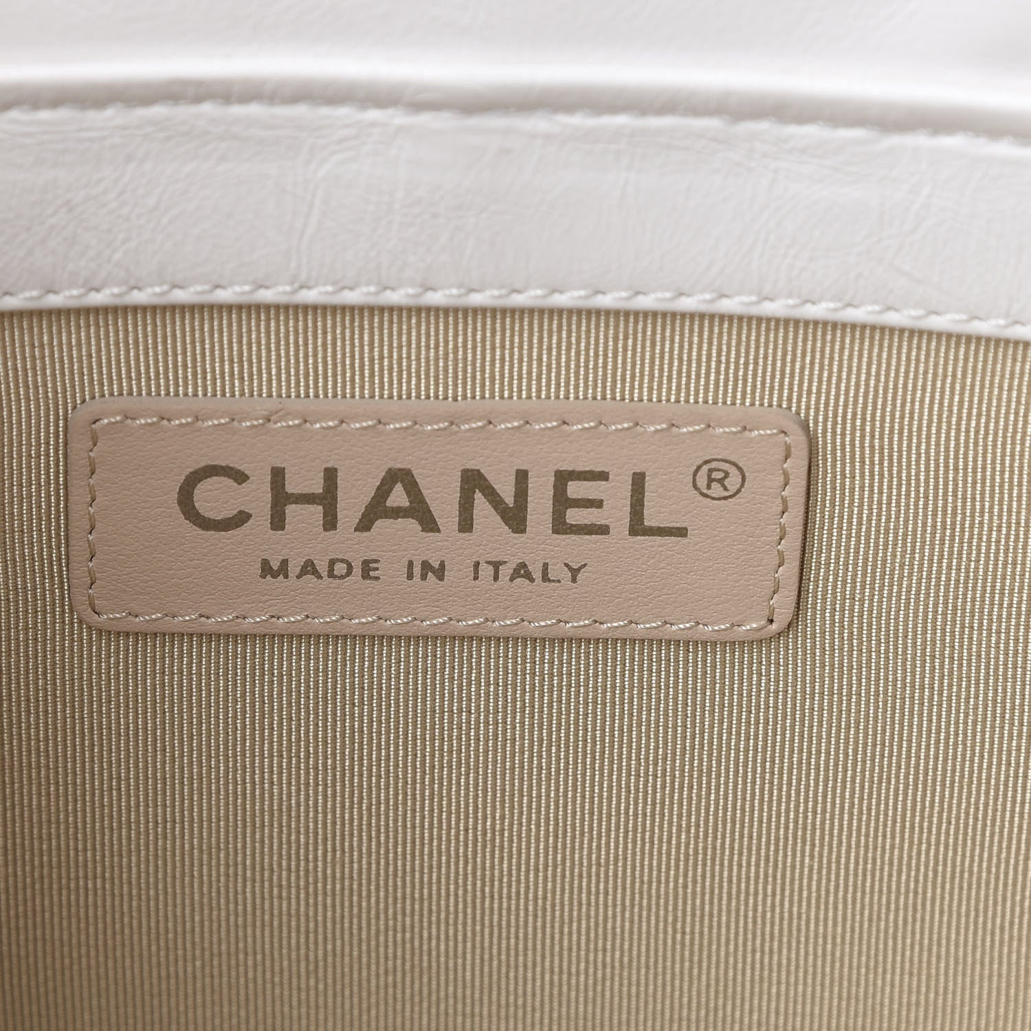 Chanel Calfskin Raffia Small Vanity Case Bag White Beige 5 of 11