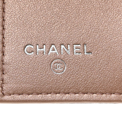 Chanel Goatskin Camellia Embossed Compact Wallet Light Pink 6 of 8