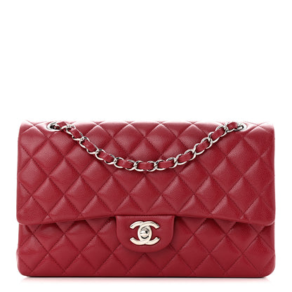 Chanel Caviar Quilted Medium Double Flap Dark Pink 1 of 11
