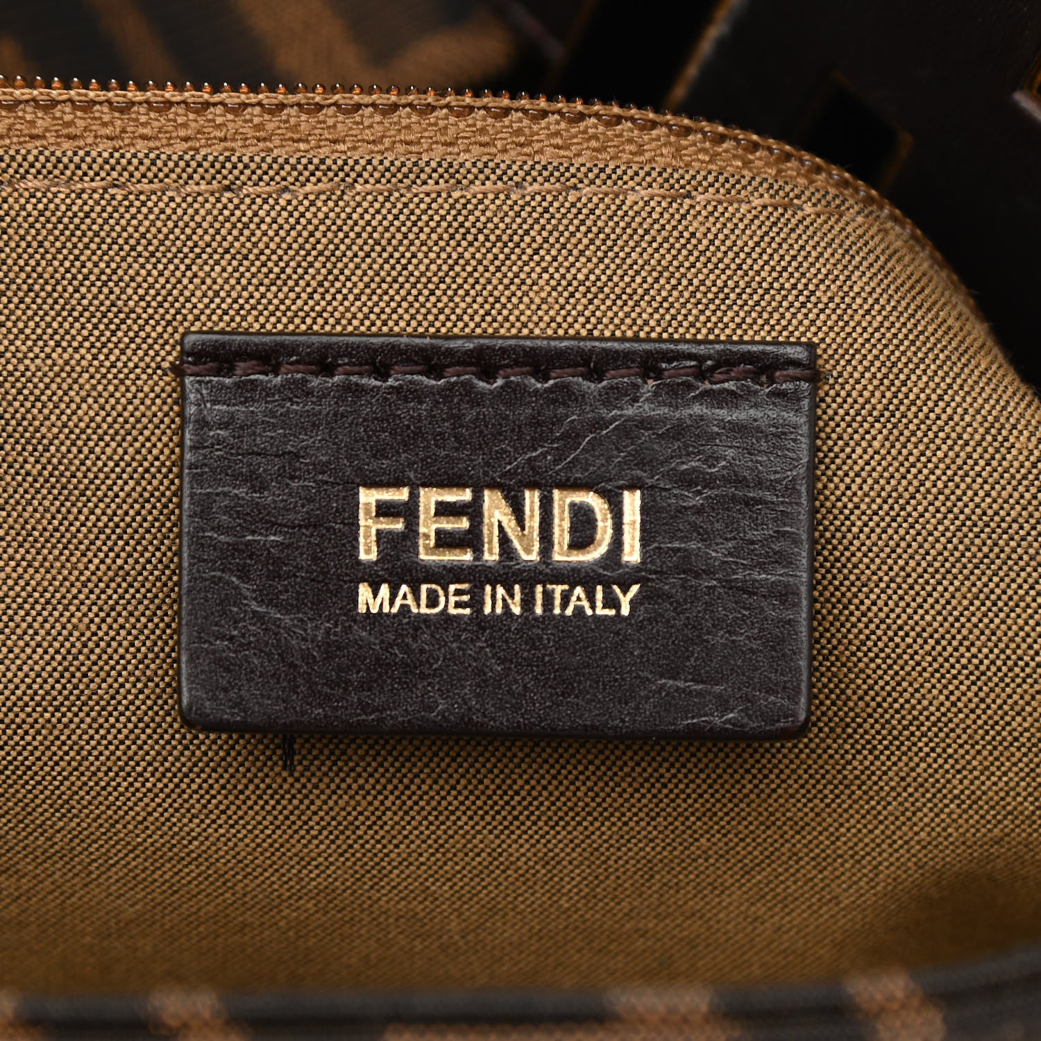 Fendi Zucca Vitello Messenger Baguette Tobacco 6 of 14