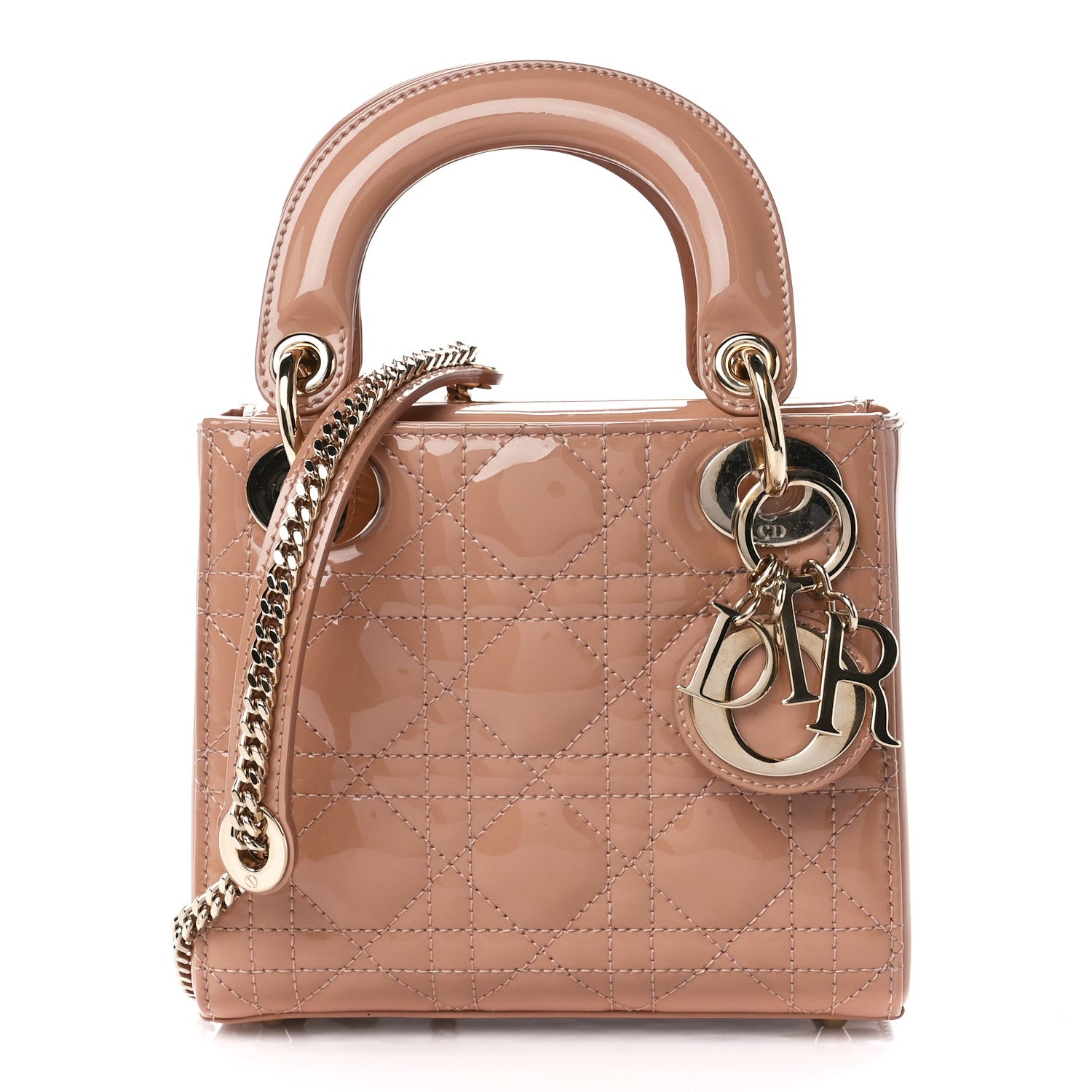 Christian Dior Patent Cannage Mini Lady Dior Light Pink 1 of 11