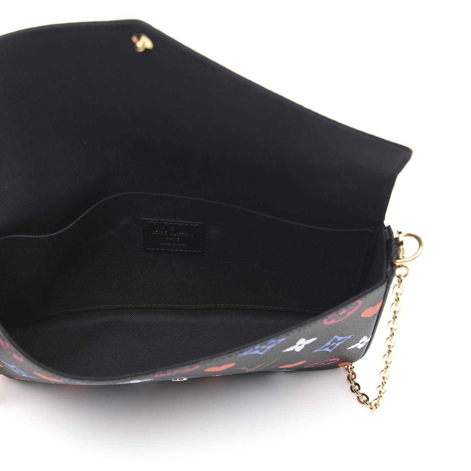 Louis Vuitton Game On Felicie Chain Wallet Black 5 of 11