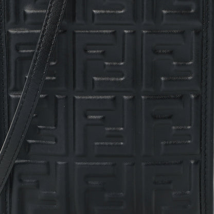 Fendi Vitello Plexiglass FF Embossed Mini Fendi Sunshine Shopper Tote Black 8 of 12