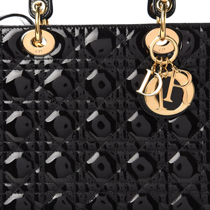 Christian Dior Patent Cannage Large Lady Dior Black 10 of 10