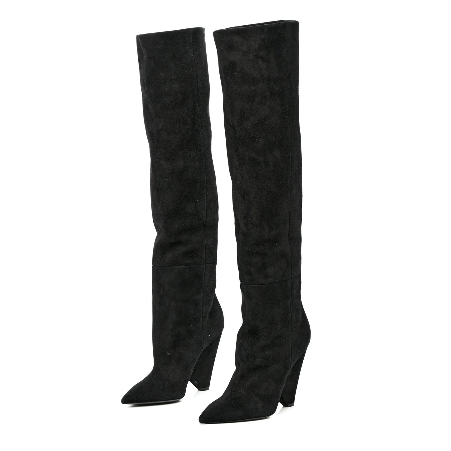 Suede Niki 105 Thigh High Boots 36.5 Black