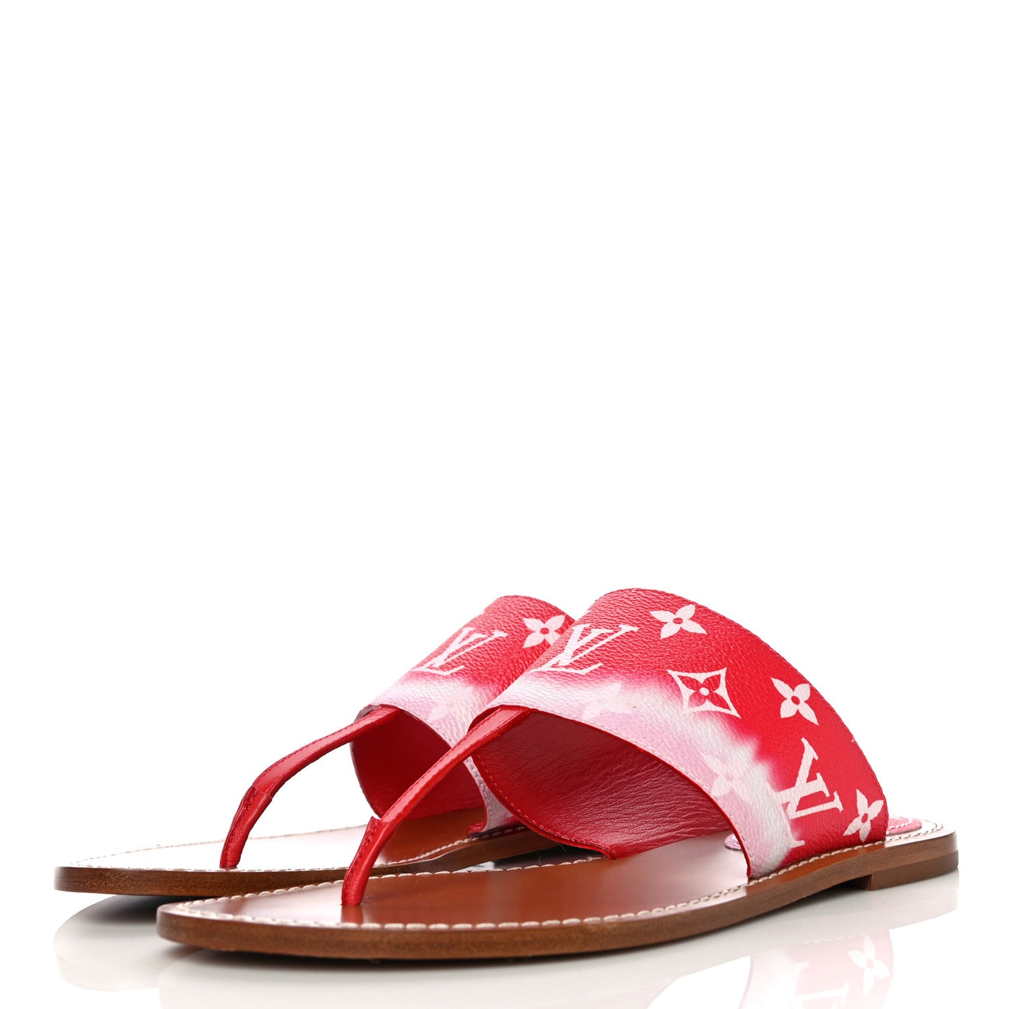 Monogram Escale Palma Sandals 38.5 Rouge