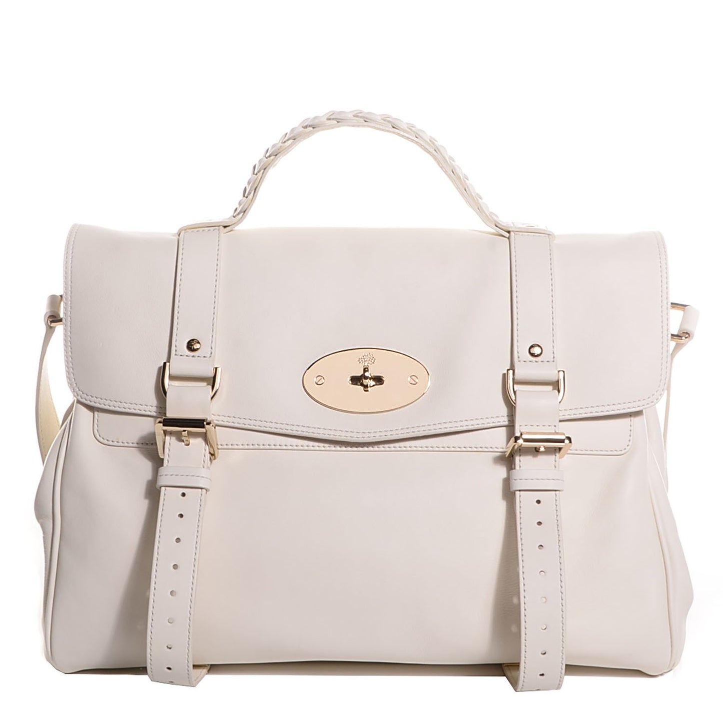 Silky Calfskin Oversized Alexa Cream