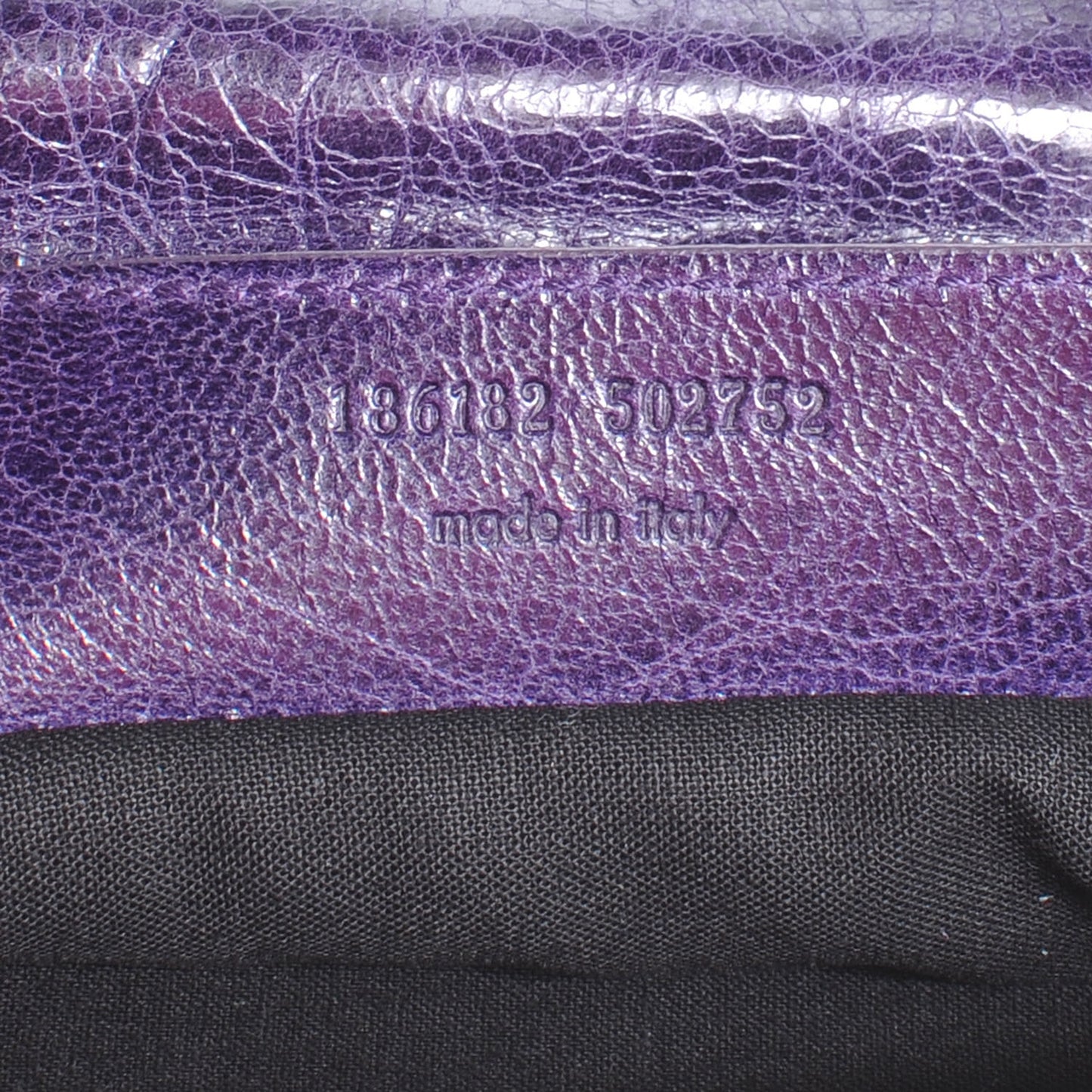 Agneau Giant Silver Hardware Envelope Clutch Dark Violet