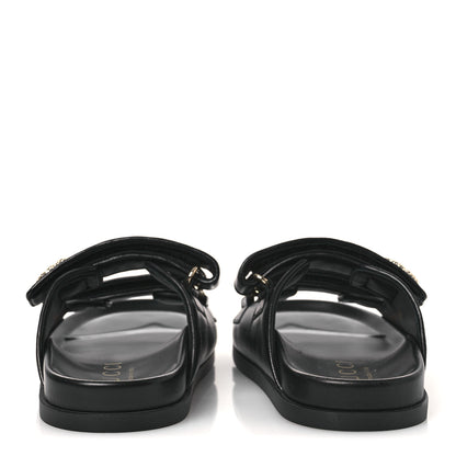 Gucci Nappa Double G Crystal Womens Isla Dad Sandals 38 Black 6 of 11