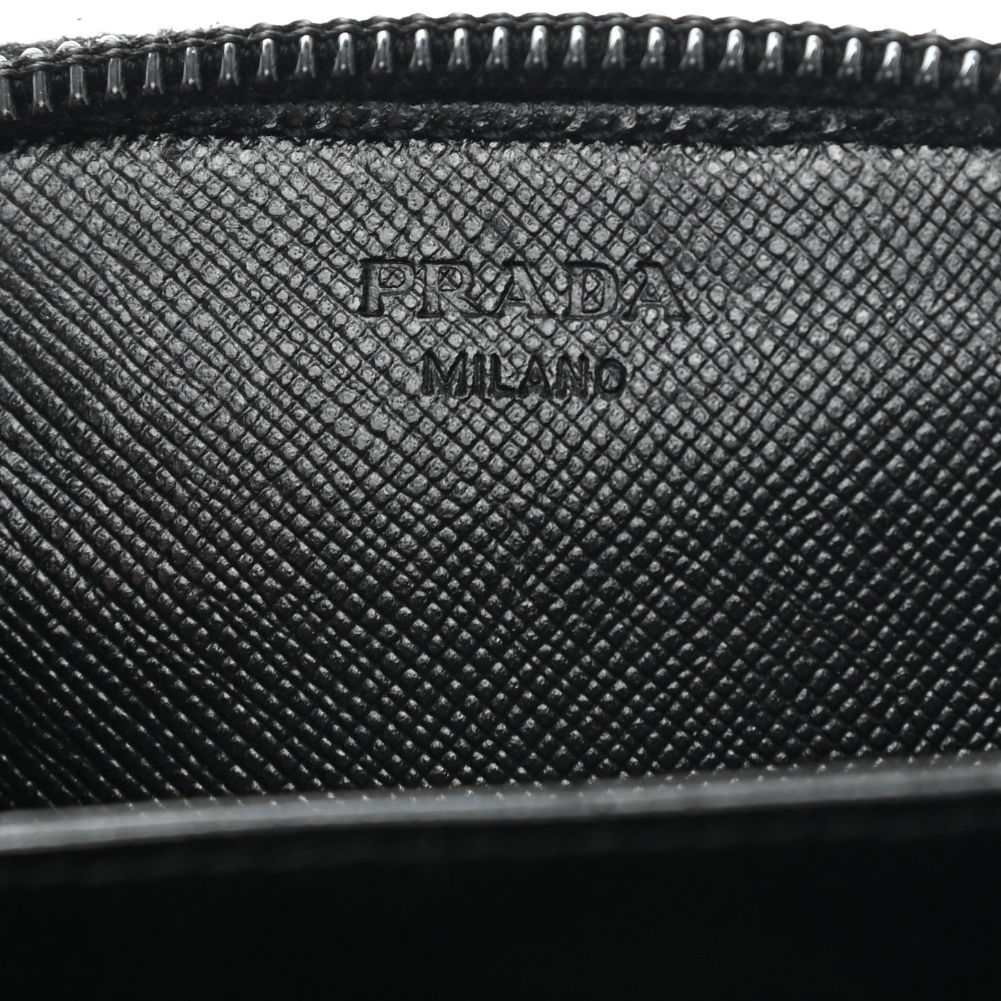 Tessuto Nylon Compact Zip Around Coin Pouch Black
