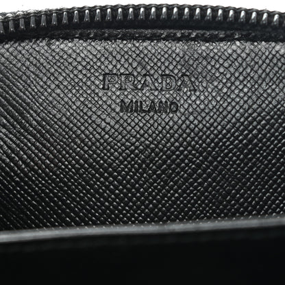 Prada Tessuto Nylon Compact Zip Around Coin Pouch Black 6 of 10