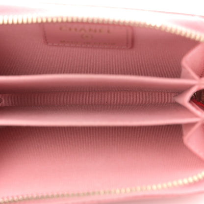 Chanel Caviar Quilted Zip Coin Purse Pink 5 of 8
